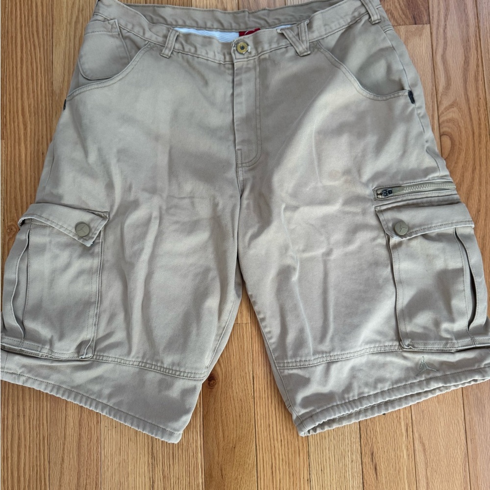 Nike Air Jordan tan khaki cargo shorts 38